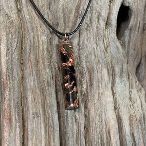 Golden Sheen Obsidian Orgonite Necklace